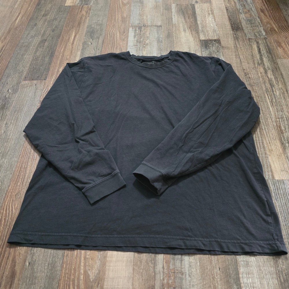 LL Bean  XL Black Long Sleeve Cotton Crew Neck Basic Tee